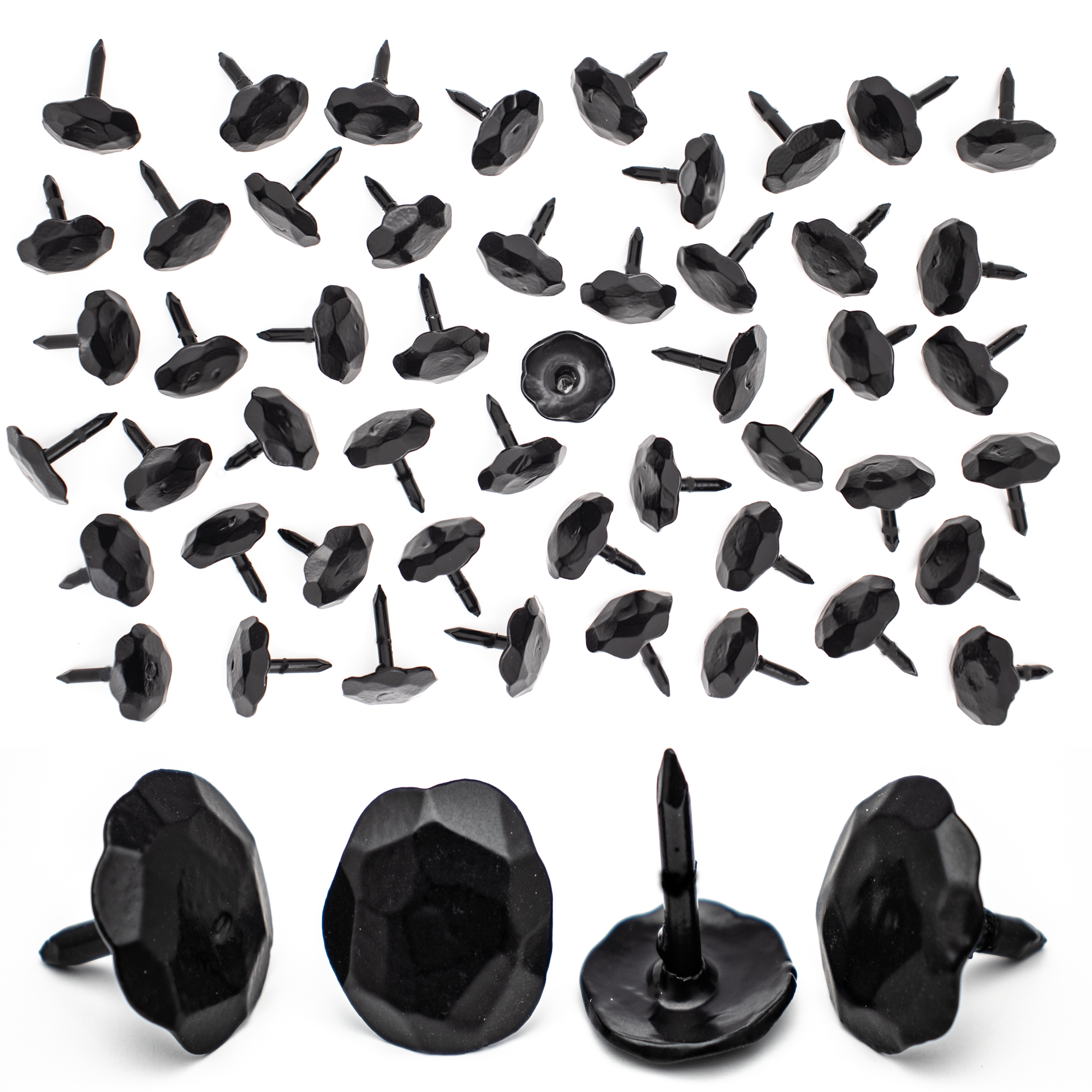 100 Pack 0.75 Inch Black Finish Decorative Door Nail Clavos By