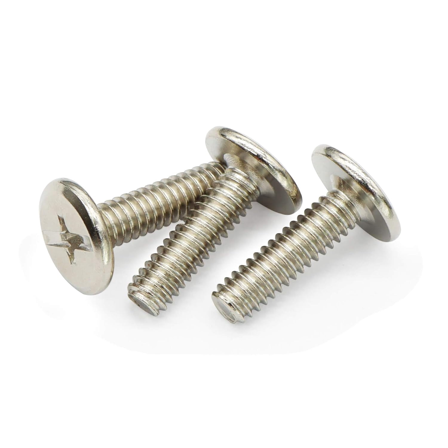 12 Pack 1-1/4 Inch Long Stainless Steel Hurricane Sidewalk Bolts - 1/4-20 Thread, Combo Phillips/Flat Head