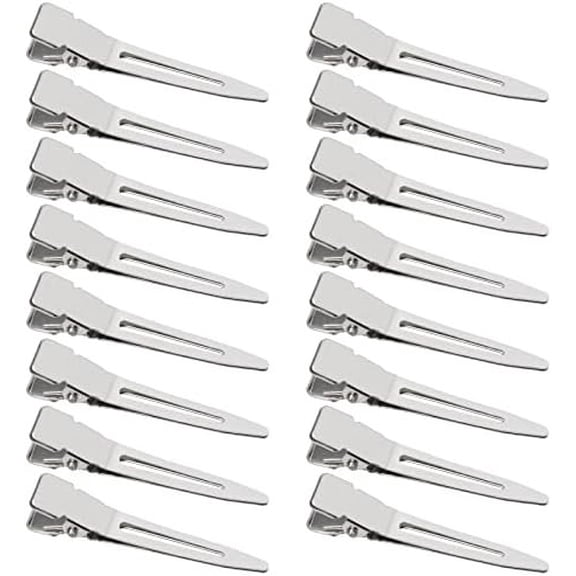 100 Pack 1.77 Inch Single Prong Pin Curl Duckbill Clips, Setting Section Hair Clips Metal Clips for Hair Extensions