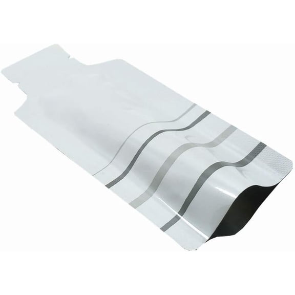 100 Pack 1.97x4.3 inch Heat Seal Sample Mylar Packets for Portable Travel Toiletries Empty Disposable Liquid Shampoo Pouch Single Serving Coffee Powder Condiments Food Storage (White)