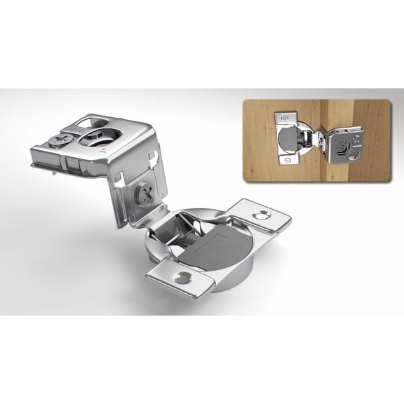 100-Pack, 1 inch Overlay Soft Closing Face Frame Cabinet Hinges, 105 Degree 6-Ways 3-Cam Adjustment Concealed Kitchen Cabinet Door Hinges with Screws (1 inch, 100 Pieces)