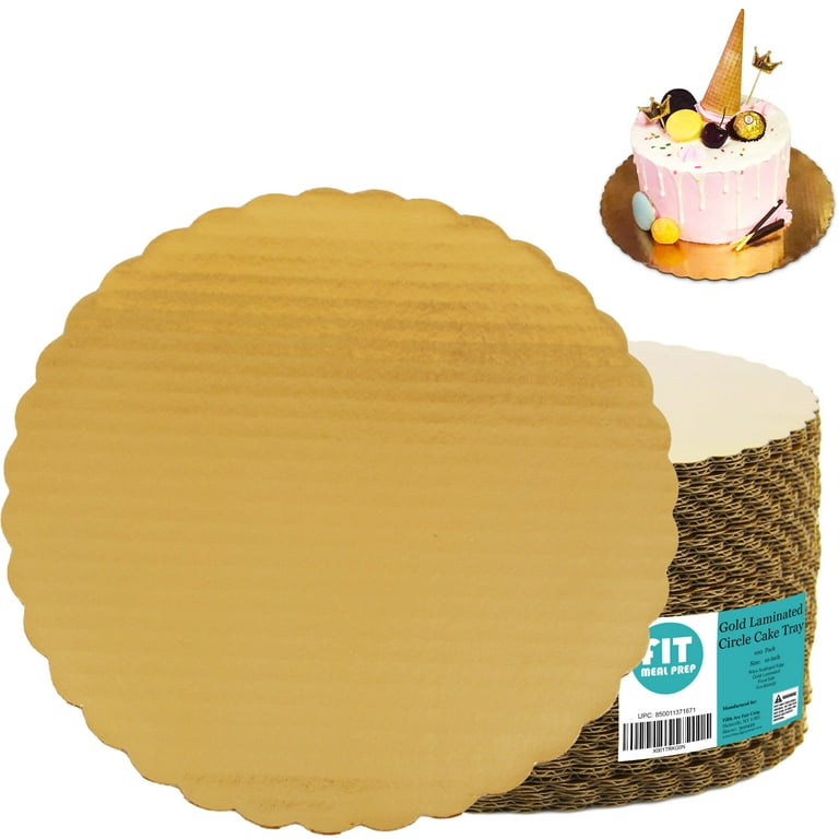 [30 Pack] 8 10 12 Round Cake Boards Set - Cardboard Disposable Layered  Cake Pizza Circle Gold Perfect for Cake Decorating Base Stand, Sturdy Base