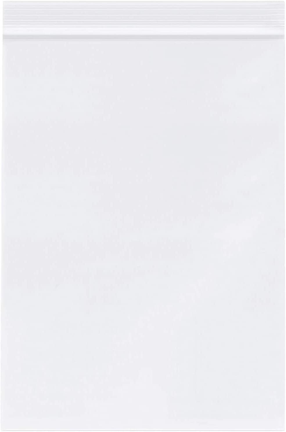 GPI 5x8 Inch 4 Mil Clear Reclosable Plastic Bags - Pack Of 200 Heavy Duty Zip Bags With Label Area