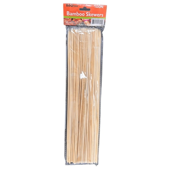 100 Pack 11.8 in Eco Friendly Bamboo Skewers for Grilling, Kabobs, Marshmallows, and Cocktails, Sharp, Sturdy, Sustainable, Reliable Skewers Perfect for Summer BBQs, Outdoor Gatherings, Beige