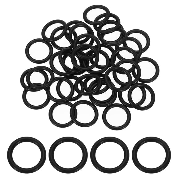 100 Pack 113 Nitrile O-rings 70 Durometer 9/16" ID, 3/4" OD, 3/32" Width Black