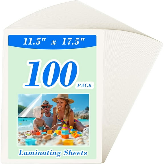 100 Pack 11x17 Laminating Sheets, Clear Thermal Laminating Pouches 11.5 x 17.5 for Laminator, 3 Mil