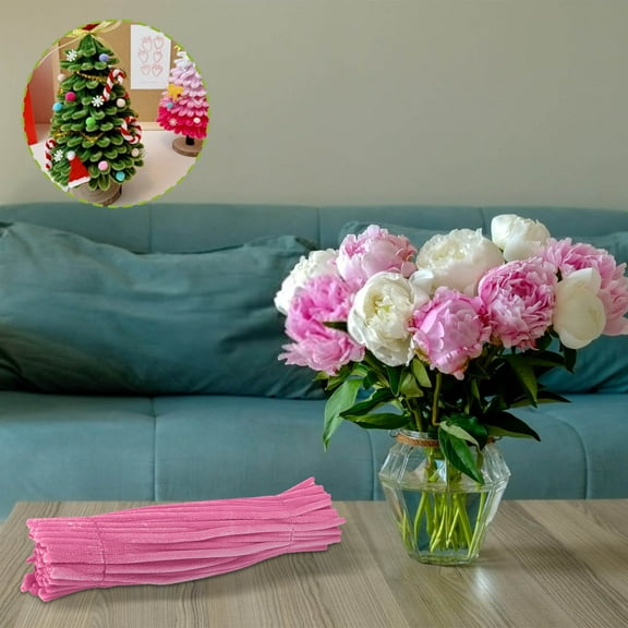 100-Pack 12 Colorful Pipe Cleaners for DIY Crafts, Bendable Fuzzy Sticks for Kids STEM Projects, Classroom Art Supplies, Holiday Decor & Gift Making