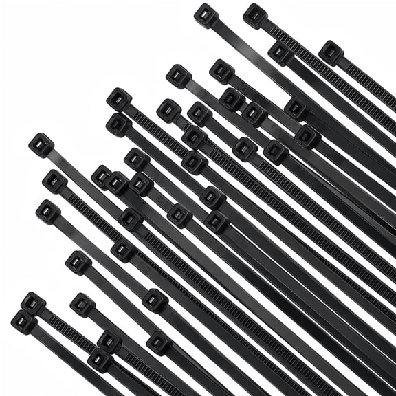 100 Pack 12 Inch Black Cable Ties, Heavy Duty Nylon Zip Ties with 40 lb Tensile Strength, Self-Locking Wire Ties for Cable Management, Home Organization, Garden, Indoor and Outdoor Use