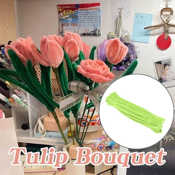 100-Pack 12-Inch Fluffy Chenille Stems for DIY Crafting, Bendable Fuzzy Pipe Cleaners for Kids STEM Activities, Classroom Projects, Gift Wrapping, Floral Decor & Creative Art Supplies