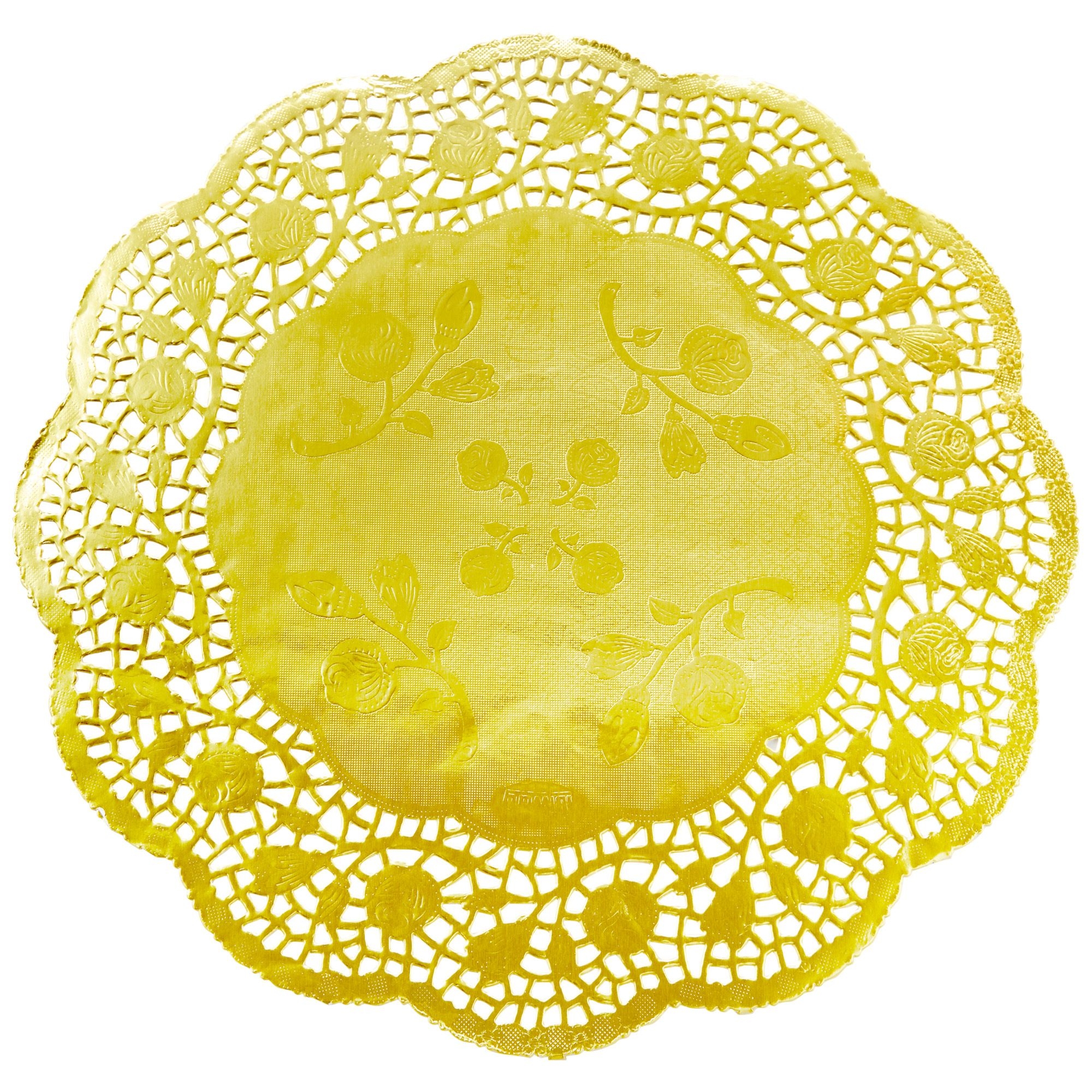 Juvale 10-Pack Gold Dining Vinyl Placemats - Round Leaf Design Table ...