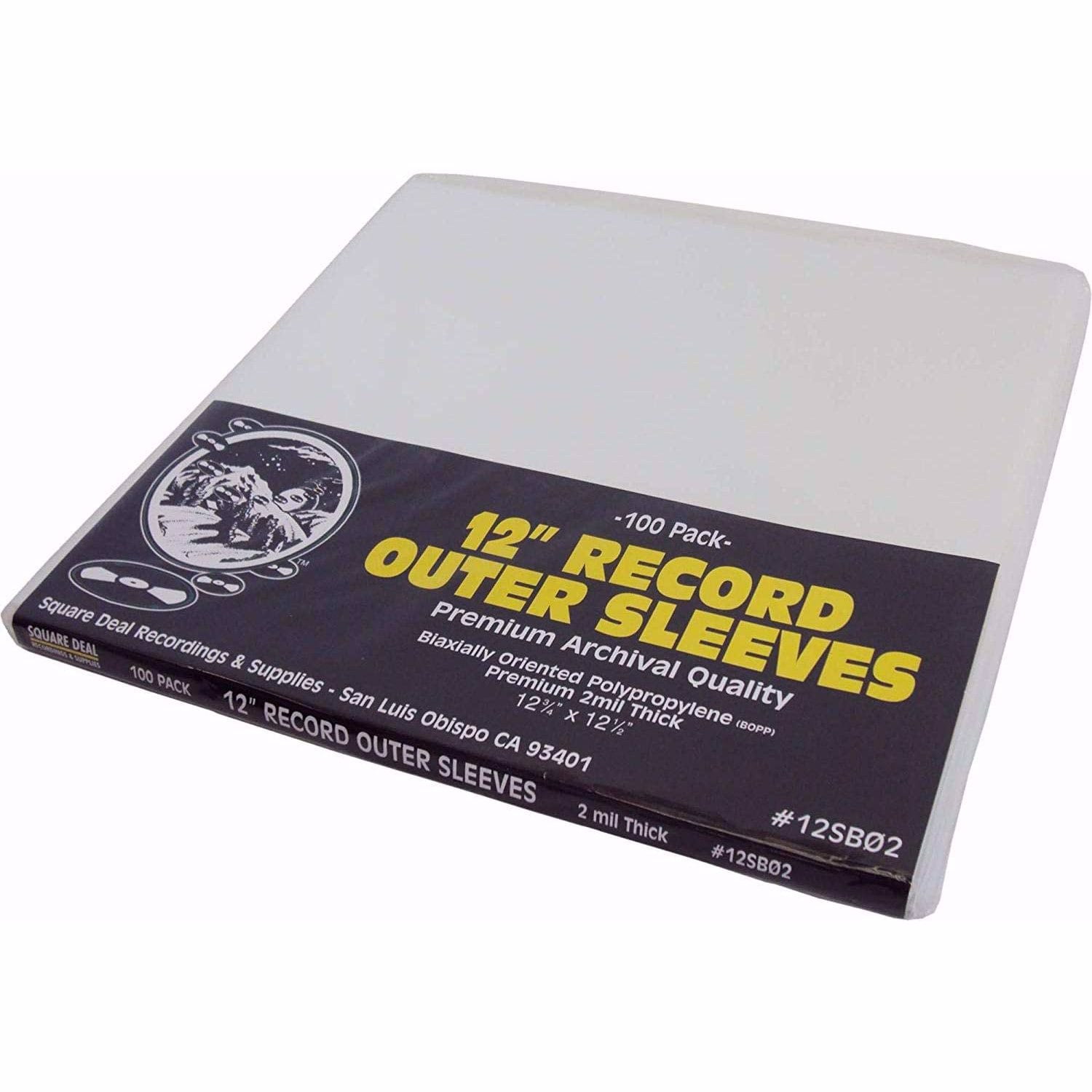 Lot45 Vinyl Record Sleeves 50 Pack Album Covers Clear Vinyl