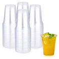100 Pack 12 oz Clear Plastic Cups Premium PET Material Ideal for