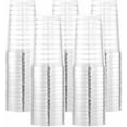 thumbnail image 1 of 100 Pack 12 oz Silver Plastic Cups, Silver Rimmed Disposable Cups, Party Wine Glasses Cocktail Glasses Premium Cups with Silver Rim, 12 Ounce Plastic Tumblers For Party, 1 of 7