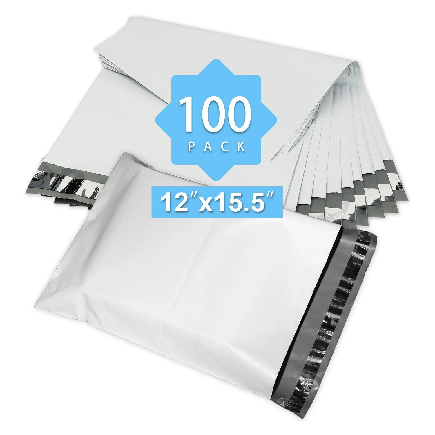 Lot De 100 Enveloppes/postales De Livraison 12x15.5 Pouces (30x40 Cm) - Poly Mailers Recyclés écologiques - Pour Expédition E-commerce
