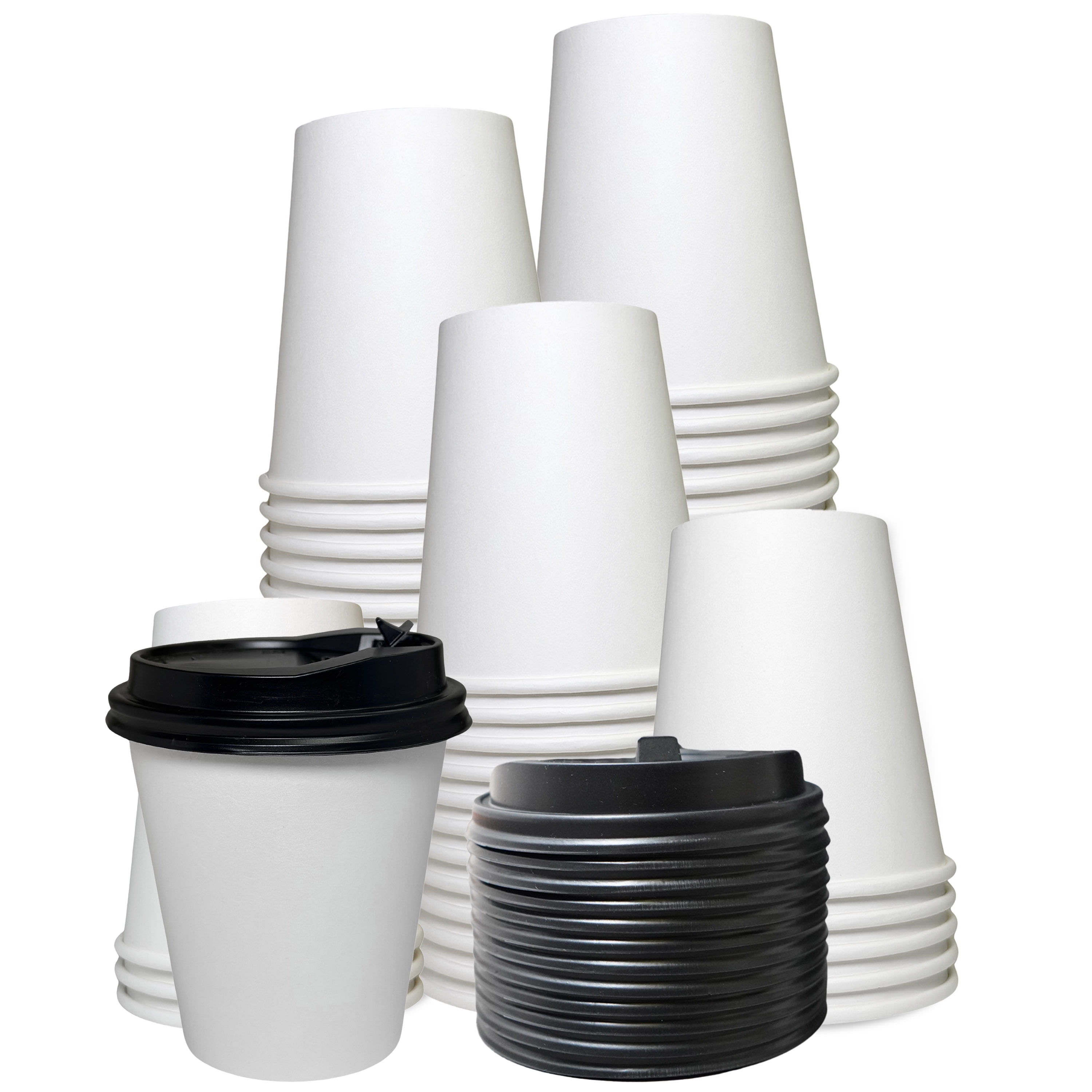 Dixie To Go Disposable Paper Cups with Lids, 12 oz, Multicolor, 60