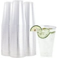 thumbnail image 1 of 100 Pack 14 oz Clear Plastic Cups, Disposable Cups Large Reusable Plastic Tumblers, Heavy-duty Clear Cups 14 Ounce for Wedding Party, 1 of 12