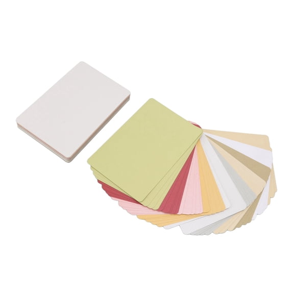 100 Pack 15x10cm Pearlescent Glitter Card Stock with Rounded Corners for DIY Invitations, Envelopes & Scrapbooking 100Pcs rubber Invitations Envelopes