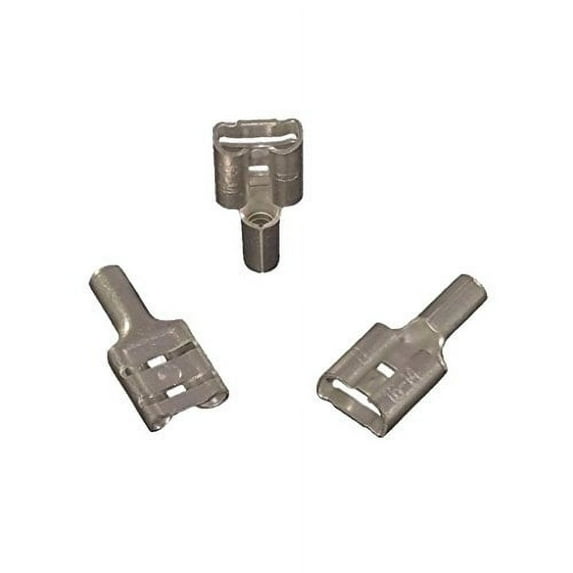 (100 Pack) 16-14 Gauge Female Quick Connect Non-Insulated Electrical Terminal Made in The USA