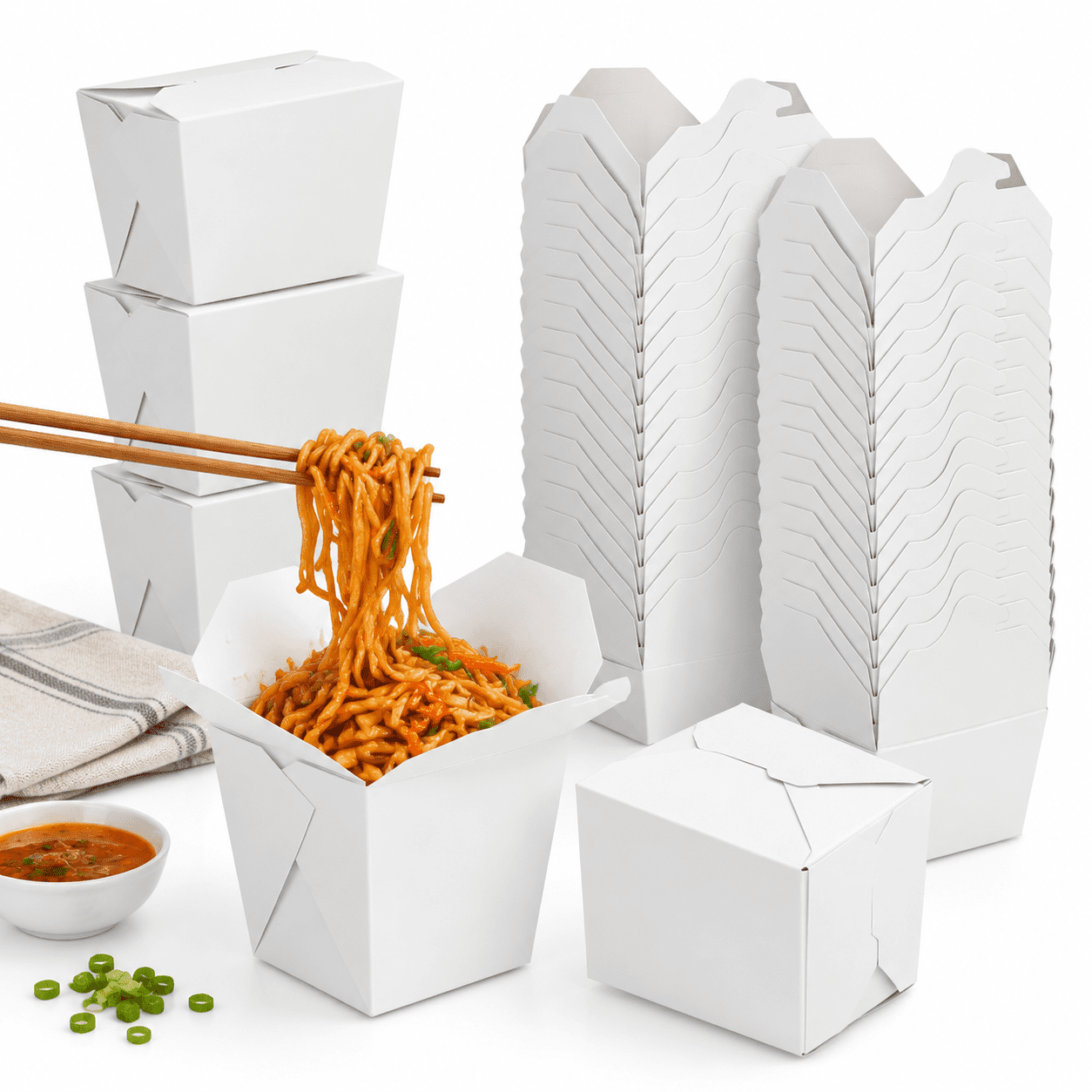 Weekly Food Box 100 Pack 16 Oz Take Out Boxes Food Box White - Walmart.com
