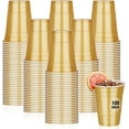thumbnail image 1 of 100 Pack 16 oz Gold Plastic Cups, Disposable Plastic Party Cups, Heavy Duty Drinking Water Cup for Wedding Birthday Graduation Valentine's Day Christmas Baby Shower Picnic Barbecues Supplies, 1 of 14