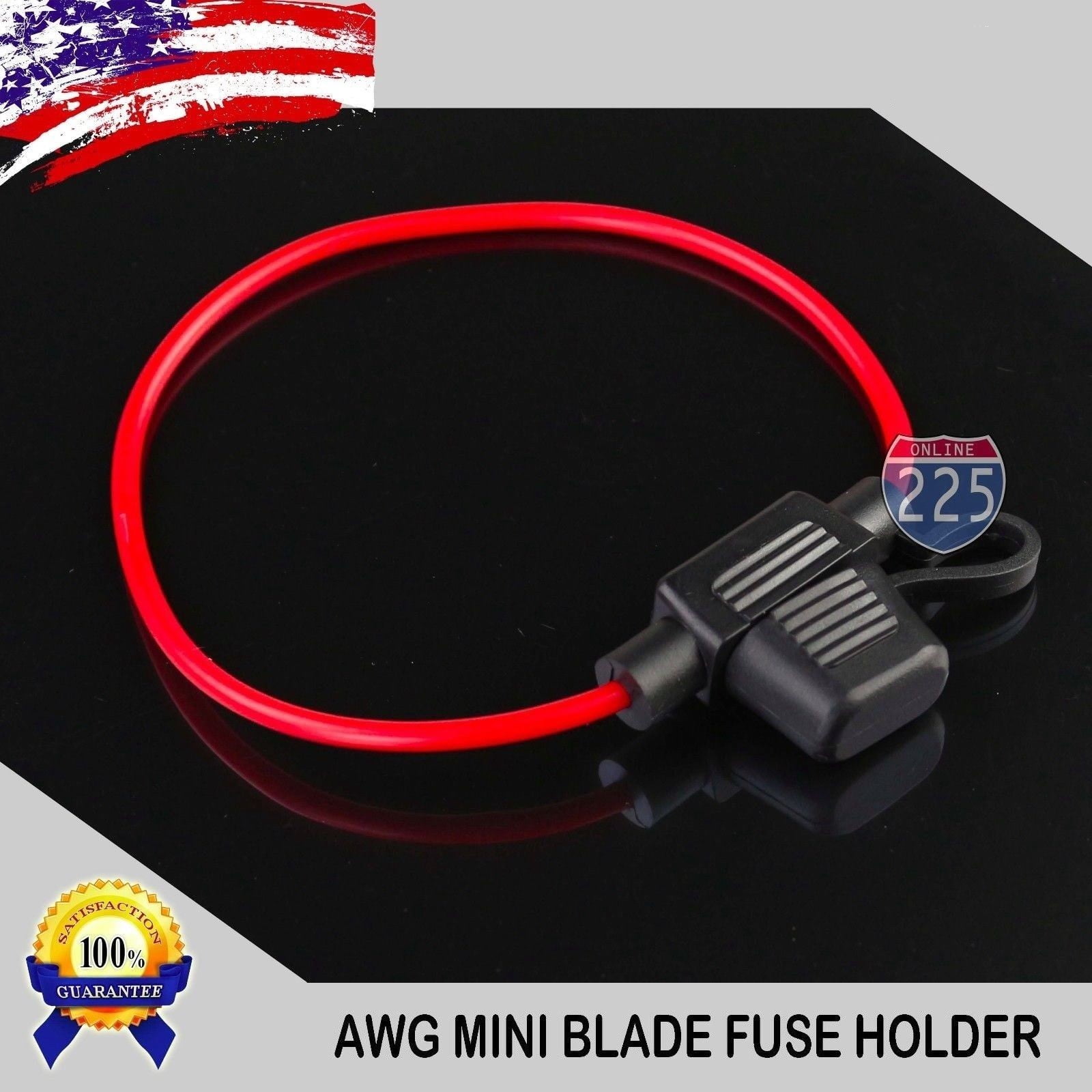 100 Pack 18 Gauge APM / ATM MINI Blade Inline Fuse Holder Car Truck Marine Boat