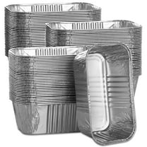 100 Pack 1Lb Aluminum Mini Loaf Baking Pans, 6” x 3.5” x 2” Heavy Duty Disposable Loaf Pans, Thick Foil Bread Pans for Baking Holiday Treats Food Storage and Takeout