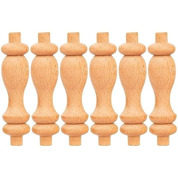 100 Pack 2-3/4 Inch Unfinished Wooden Baluster Spindles, European Decorative Unpainted Wood Newel Post Handrail for DIY Staircase Furniture Woodworking Crafts Home Improvement$$Tools & Hardware Other
