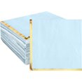 thumbnail image 1 of 100 Pack 2 Ply Cocktail Napkins Paper Gold Foil Trim Edge Beverage Dessert Disposable Paper Napkins Dinner Baby Shower Wedding Birthday Party Tableware Decorations, 5 x 5 Inches(Light Blue), 1 of 12