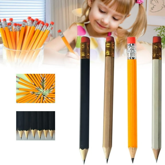 100 Pack #2 Pre Sharpened Pencils Yellow Writing Pencils with Erasers for Classroom, Drawing and Gifts