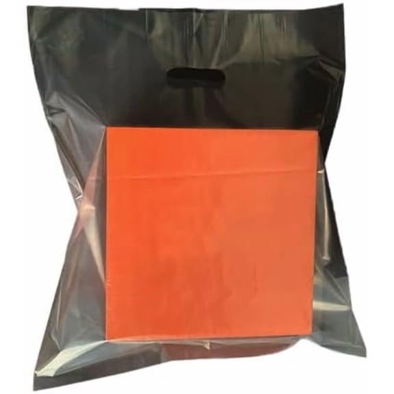 100 Pack 20"x22" Large Clear Merchandise Plastic Shopping Bags with Die Cut Handles,2 Mil Thick Clear Die Cut Handles Retail Bags,Perfect for Small Business,Boutique&Multiple Occasions(No Gusset)