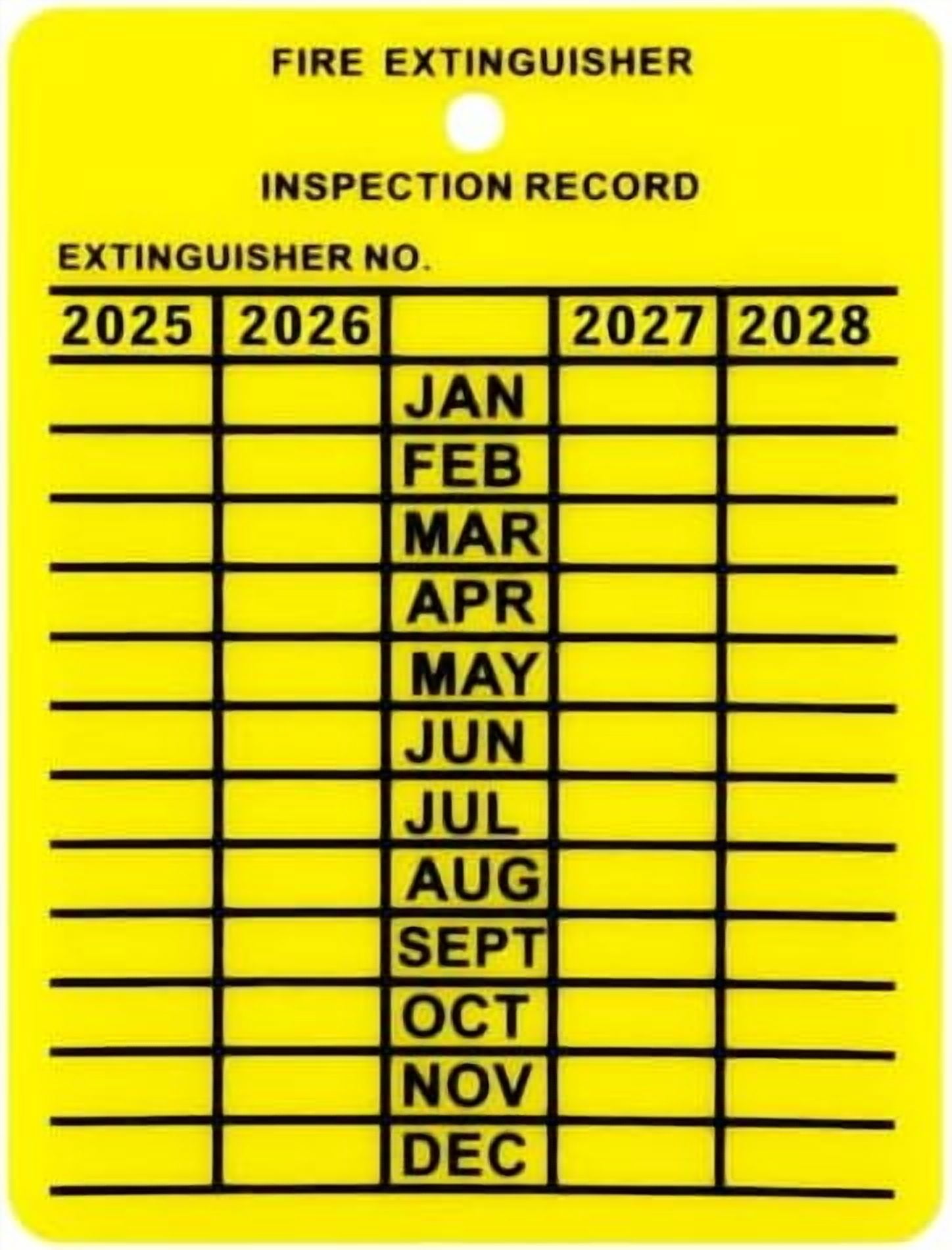(100 Pack) 2025 to 2028 Plastic Indoor Outdoor 4 Year Fire Extinguisher ...