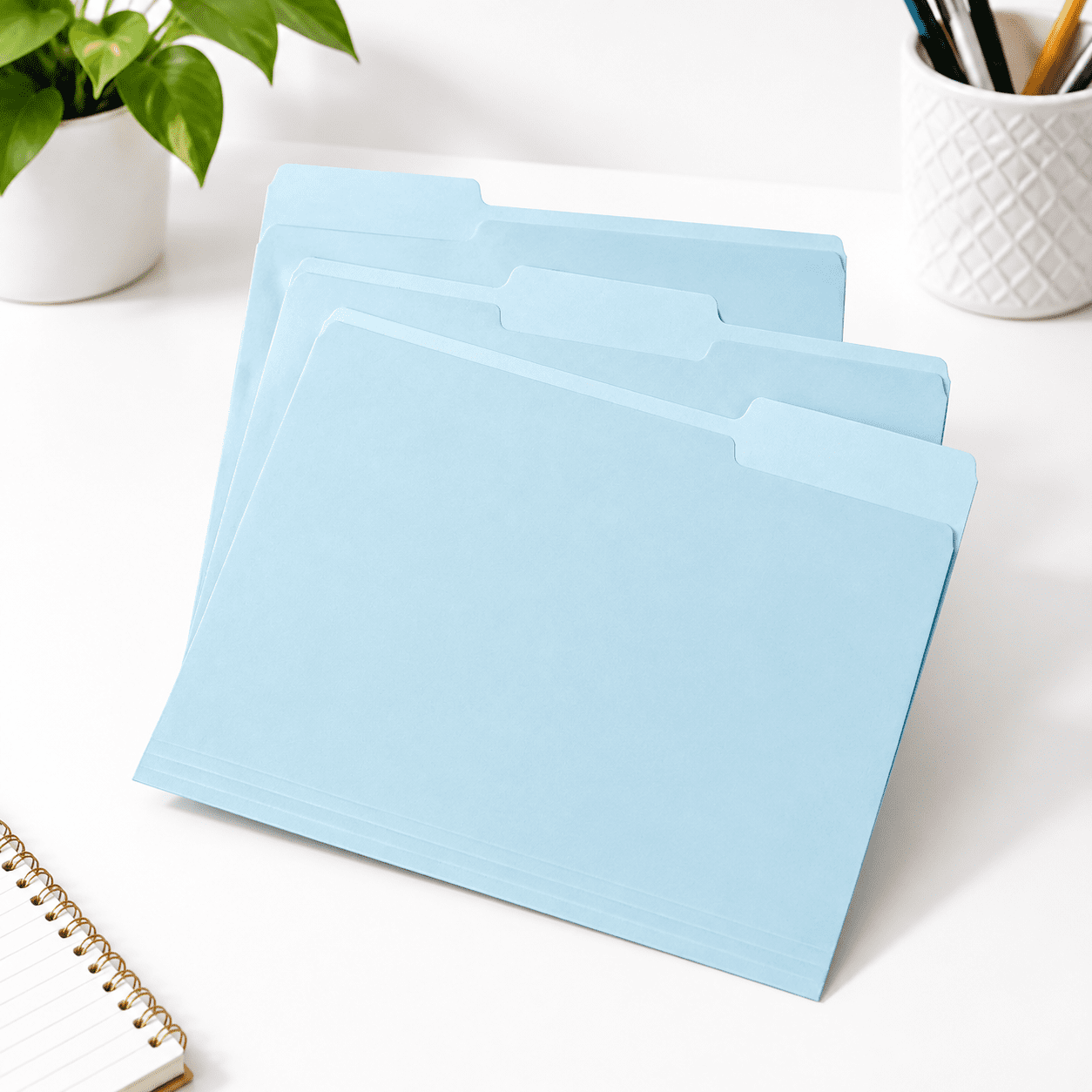 Document Folder Simple 100 Pack 2177u 100 Two Tone Letter Size File Folders for Office ...
