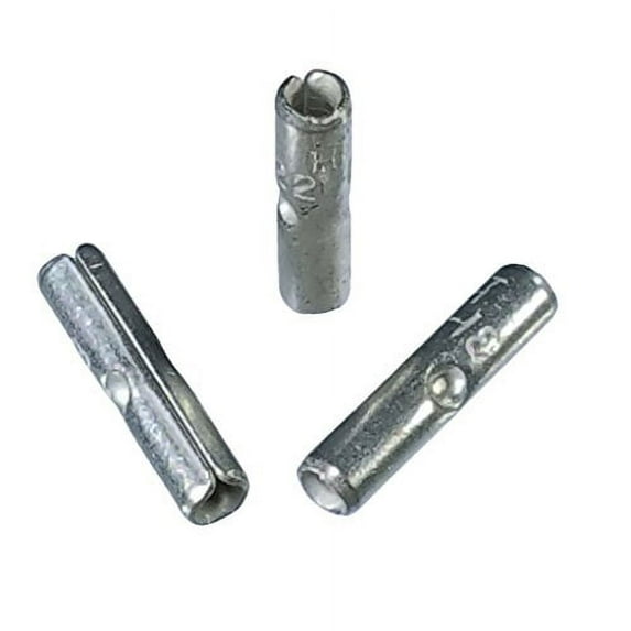 (100 Pack) 22-18 Gauge Wire Seamed Butt Connector, Non-Insulated, Uninsulated Terminal USA Made