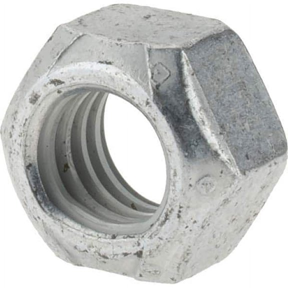 100 Pack 3/8-16 UNC Grade C Hex Lock Nut with Distorted Thread