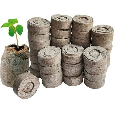 100 Pack 40mm Peat Pellets Seeding Soil Block for Nursery Pots Seed Starting Plugs