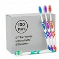 thumbnail image 1 of 100 Pack 46 Soft Bristle Head Toothbrushes in Assorted Colors - Hospitality, Hotel, Homeless Shelter, Donation, Charity Drive, Disaster Relief Supplies - 100 Brushes, 1 of 6