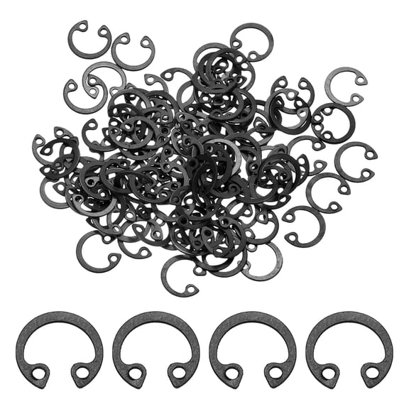 100 Pack5/16"(8mm) RetainingRingCirclip,SnapRingsC-Clips, Black