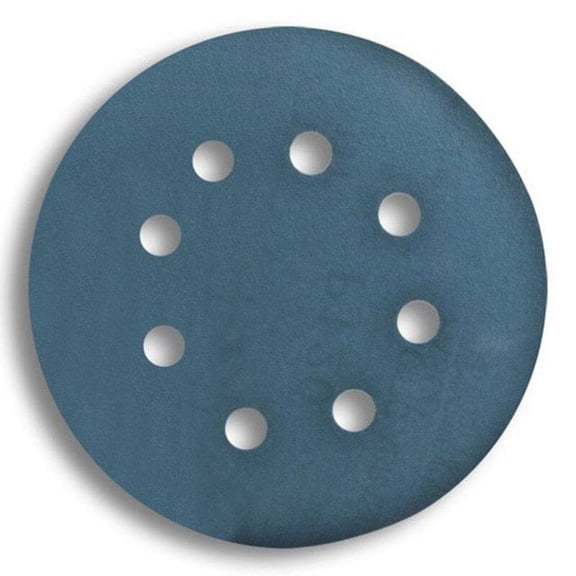 100 Pack 5 in W x 5 in L 100 Grit 8-Hole Hook and Loop Sanding Disc