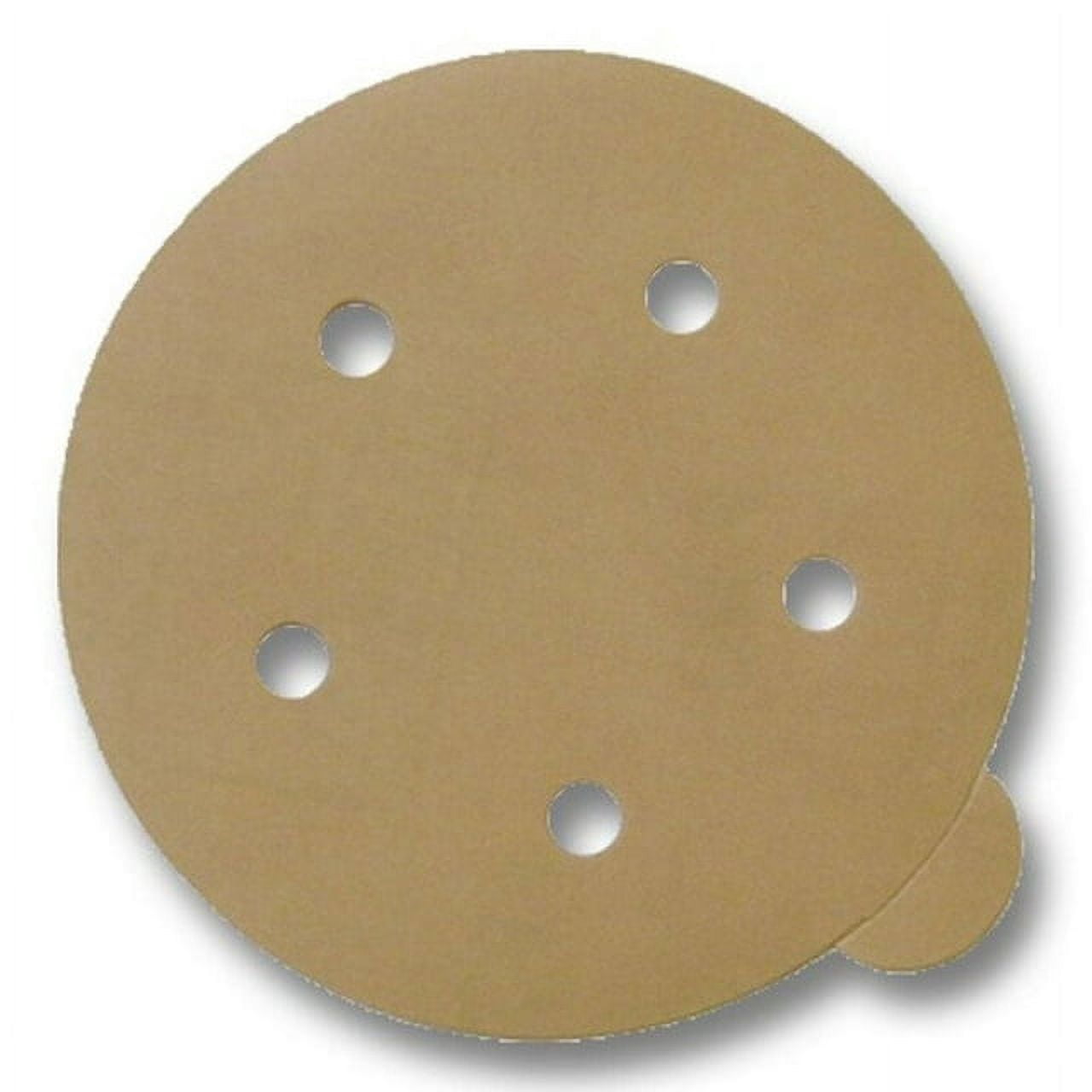 Disk Pebbles 100 Pack 5 in W x 5 in L 120 Grit 5-Hole Disc with Tab PSA Sanding Disc ...