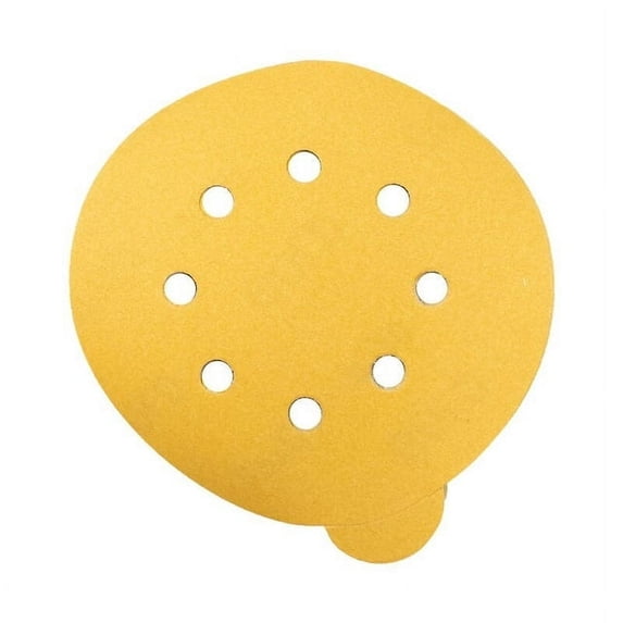 100 Pack 5 in W x 5 in L 180 Grit 8-Hole Disc with Tab PSA Sanding Disc