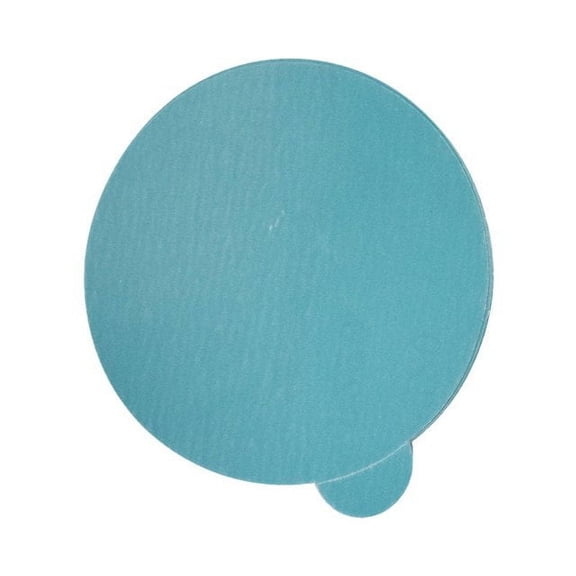 100 Pack 5 in W x 5 in L 220 Grit No Hole Disc with Tab PSA Sanding Disc