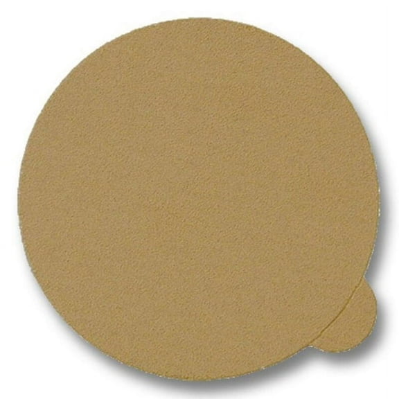 100 Pack 5 in W x 5 in L 320 Grit No Hole Disc with Tab PSA Sanding Disc