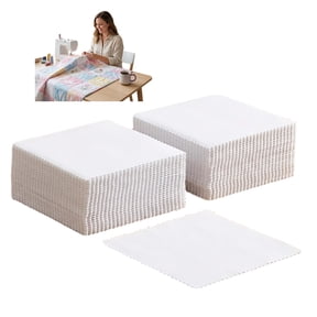 100 Pack 5-inch Cotton Fabric Squares, 5 Precut Cotton Fabric Squares, Solids White Charm Pack, White