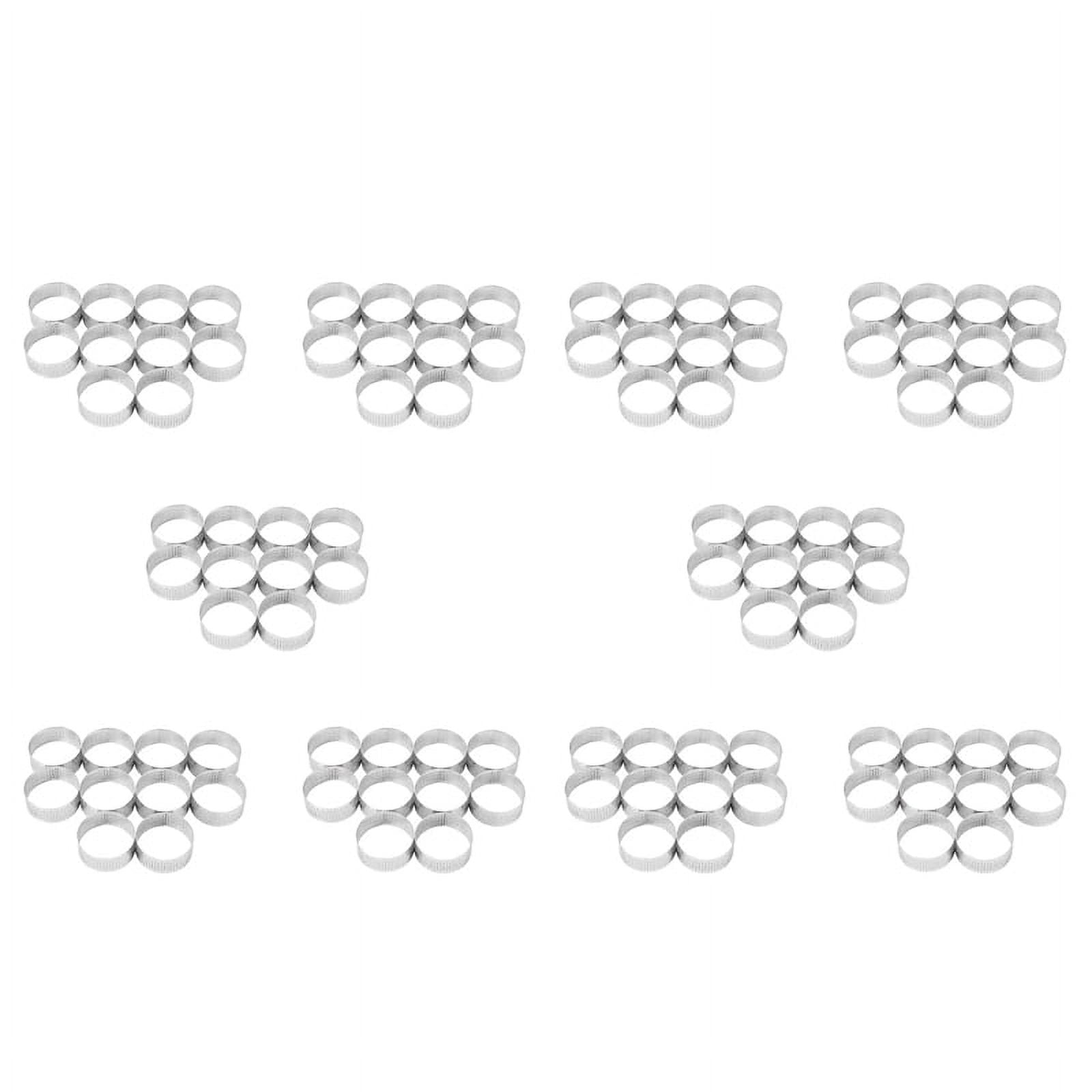 5-Pack Stainless Steel Tart Rings - Assorted Shapes (Round, Heart, Square, Rectangle, Oval) - View #10