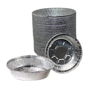 [100 Pack] 6 Inch Disposable Round Aluminum Foil Take-Out Pans - Disposable Tin Containers, Perfect for Baking, Cooking, Catering, Parties, Cake Pans, Restaurants No Lids by EcoQuality