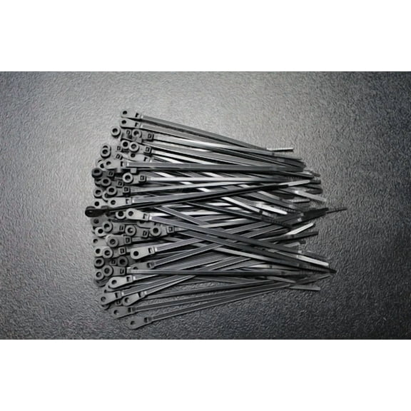 100 Pack 6 Inch Mounting Hole Zip Ties Nylon Black Nail Screw Wire Cable Bmct6