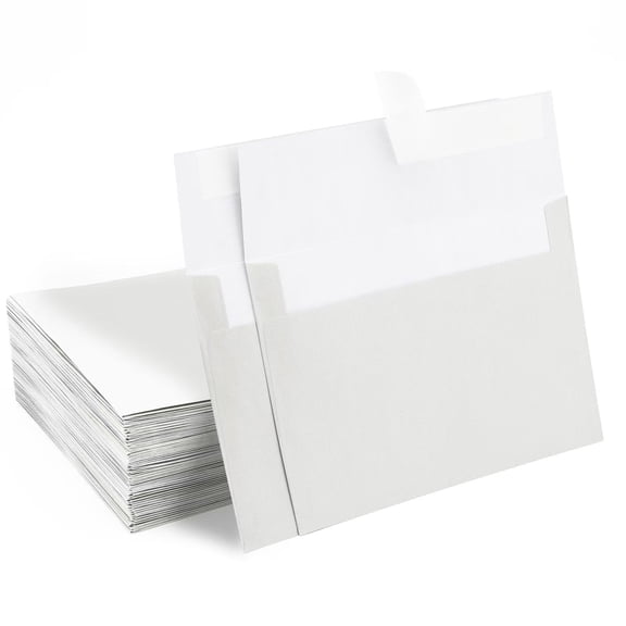 100-Pack 7.2 x 5.2 Inch Pearlized Envelopes, Gold and Silver Printed, Decorative Western-Style Envelopes for Stationery Storage, Gift Wrapping, and Party Use