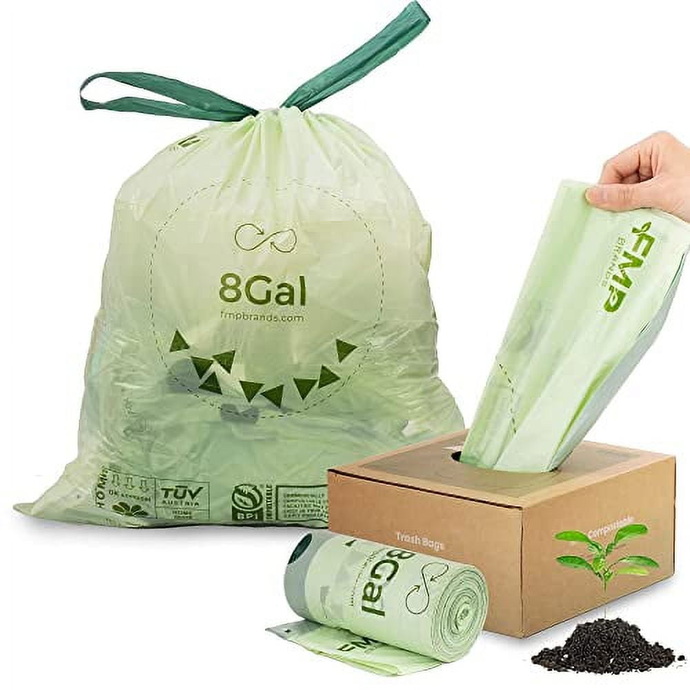 Glad Garbage Bags, Medium, 8 Gallon, Paper & Plastic