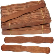 100 Sticks, Brown Color Wavy Craft Sticks for Fan Handles, Craft Supplies, Wedding Fans, DIY Auction Paddles, 8 Inch Jumbo Brown Wood Popsicle Sticks by CraftySticks