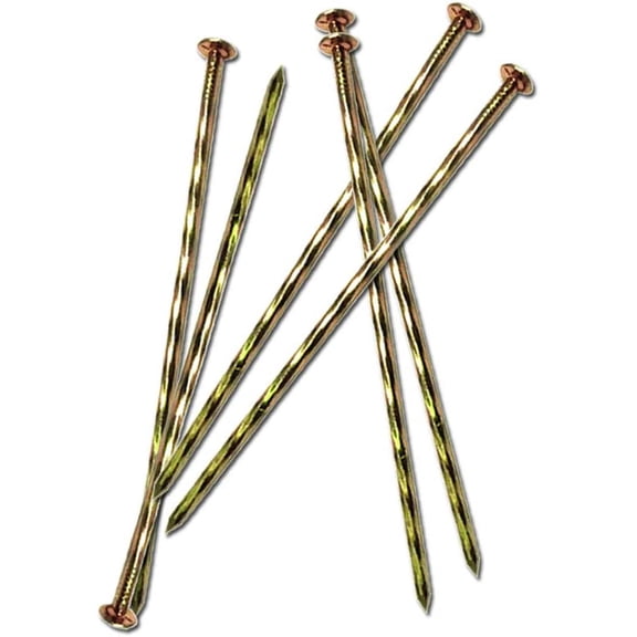 100 Pack - 8" Solid Galvanized Non-Rust Metal Garden Stakes, Spiral Landscape Edging Spikes/Anchors, for Paver Edging, Weed Barriers, Turf, House Construction, Carpentry Nail, Tent, Garden Plants